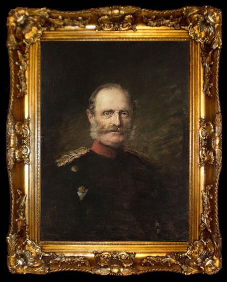 framed  Franz Kops Ir. konigl. Hoheit Prinz Georg, Herzog zu Sachsen im Jahre 1895 - Studie nach dem Leben, ta009-2
